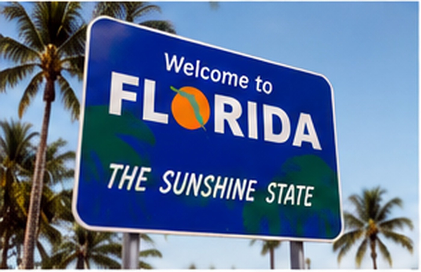 Welcome to Florida road sign
